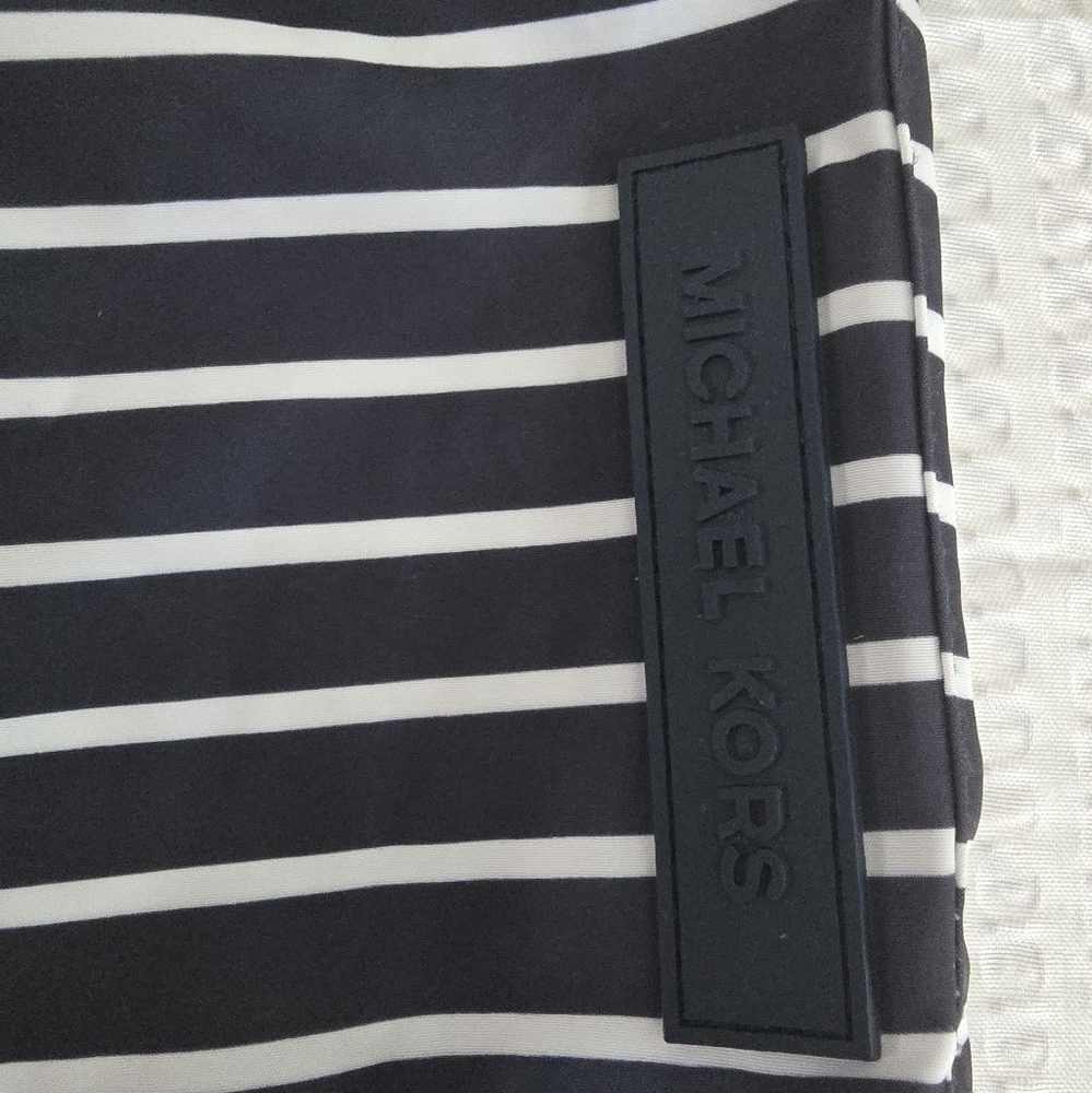 Michael Kors Navy and White Striped Swim Trunks XL - Picture 6 of 6